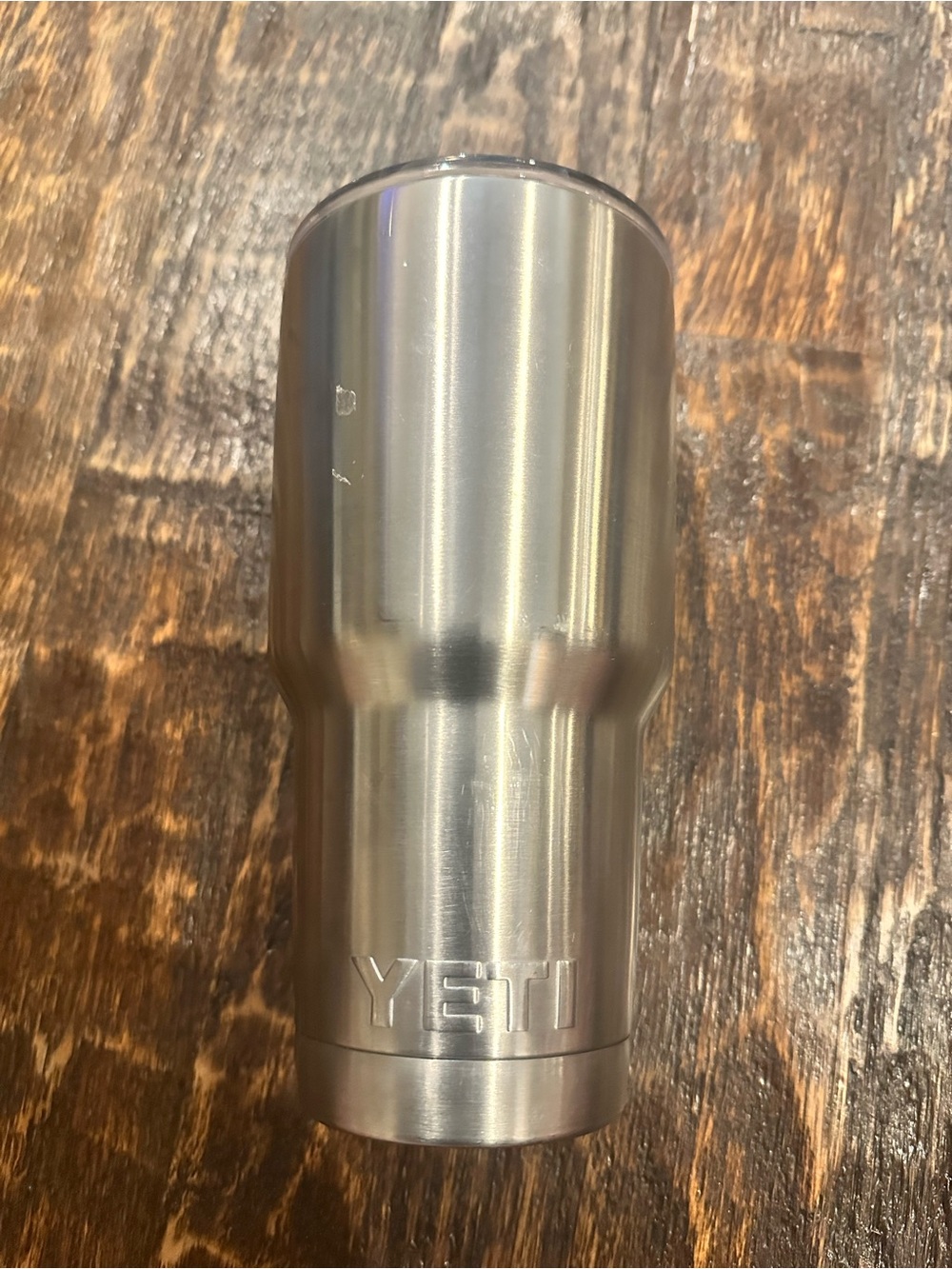 Yeti Stainless Steel Tumbler - Brushed Silver Finish